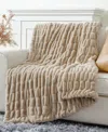Battilo Luxurious Reversible Rabbit Faux Fur Throw, 50" X 60"