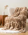 Battilo Luxurious Reversible Rabbit Faux Fur Throw, 50" X 60"