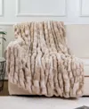 Battilo Luxurious Reversible Rabbit Faux Fur Throw, 60" X 80"