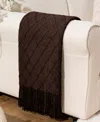 Battilo Texture Triple Zig-zag Lightweight Throw, 50" X 60" In Brown