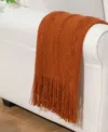 Battilo Texture Triple Zig-zag Lightweight Throw, 50" X 60" In Caramel