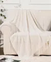 Battilo Texture Triple Zig-zag Lightweight Throw, 50" X 60" In Sand