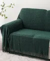 Battilo Wave-link Texture Lightweight Throw, 50" X 60" In Christmas Green