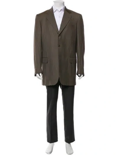 Pre-owned Battistoni Wool Blazer In Green