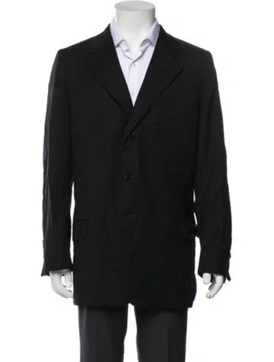 Pre-owned Battistoni Wool Pinstripe Blazer In Black