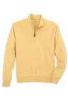 Batton Men's Chandler Quarter Zip Cotton Performance Pullover In Maize In Multi