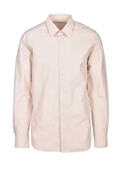 Baturo Beige Cotton Shirt In White