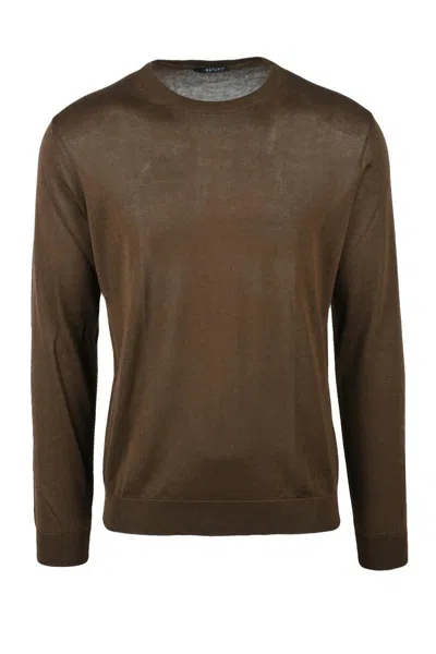 Baturo Crew Neck Sweater - Brown