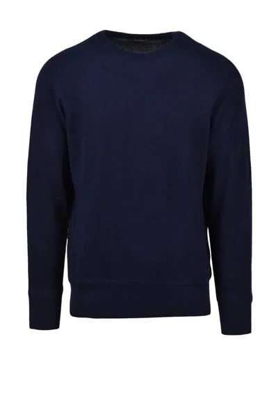 Baturo Crew Neck Sweater - Multicolor In Blue