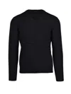 Baturo V-neck Pullover Sweater With Fine Knit Texture In Black