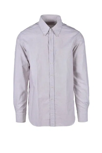 Baturo White Tailored Cotton Shirt