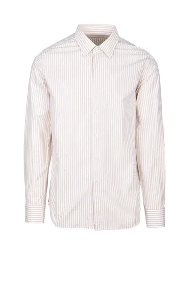 Baturo White/beige Cotton Shirt In Multi