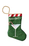 Bauble Stockings Set-of-two Nice/naughty Bauble Stocking In Green
