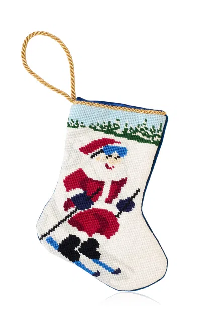 Bauble Stockings Slopeside Santa Stocking In White