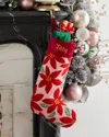 Bauble Stockings X Sainty Nelsen Fa-lala's Poinsettias Christmas Stocking, Personalized
