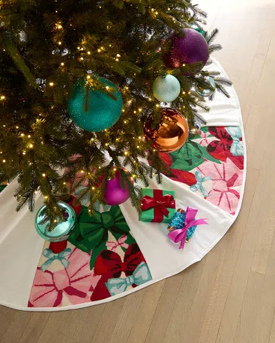Bauble Stockings X Sainty Nelsen Hand-stitched Multi-bow Christmas Tree Skirt, 60"