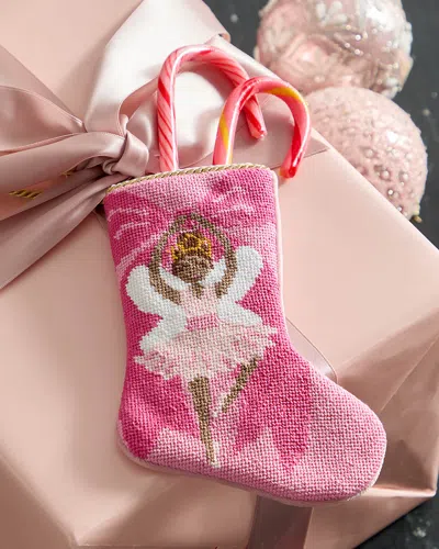 Bauble Stockings X Sainty Nelsen The Brianna Black Ballerina Christmas Stocking In Pink