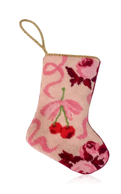 Bauble Stockings X Tara Roma Limited Edition With Cherries On Top Stocking In Pink