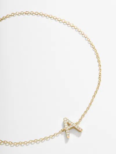 Baublebar 14k Gold & Diamond Initial Bracelet