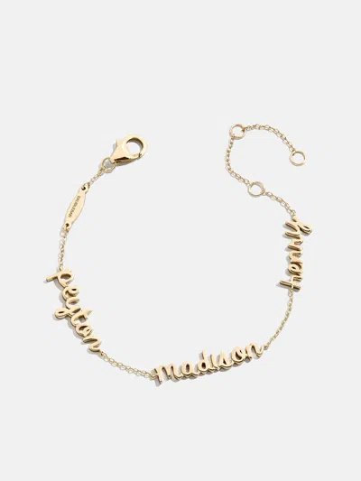 Baublebar 14k Gold Custom Script Multi Name Bracelet