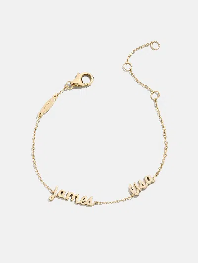 Baublebar 14k Gold Custom Script Multi Name Bracelet