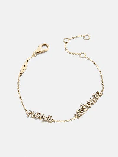 Baublebar 14k Gold/pavé Custom Script Multi Name Bracelet