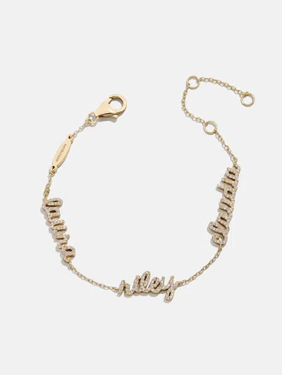 Baublebar 14k Gold/pavé Custom Script Multi Name Bracelet