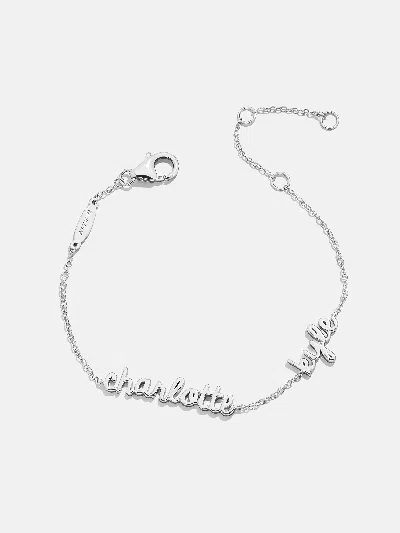 Baublebar 14k Sterling Silver Custom Script Multi Name Bracelet