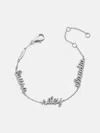 Baublebar 14k Sterling Silver/pavé Custom Script Multi Name Bracelet In Silver
