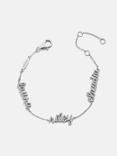 Baublebar 14k Sterling Silver/pavé Custom Script Multi Name Bracelet