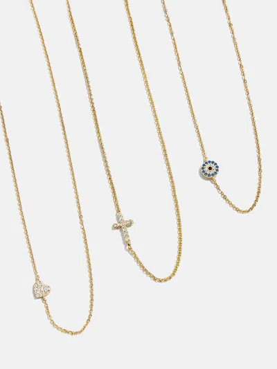 Baublebar 18k Gold Asymmetrical Cross Necklace