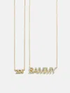Baublebar 18k Gold Birthstone Custom Nameplate Necklace In Gold