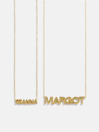 Baublebar 18k Gold Birthstone Custom Nameplate Necklace