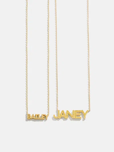 Baublebar 18k Gold Birthstone Custom Nameplate Necklace