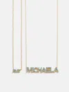 Baublebar 18k Gold Birthstone Custom Nameplate Necklace In Blue