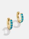 Baublebar 18k Gold Birthstone Huggie Earrings In Blue