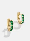 Baublebar 18k Gold Birthstone Huggie Earrings In Green