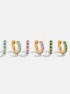 Baublebar 18k Gold Birthstone Huggie Earrings In Multi