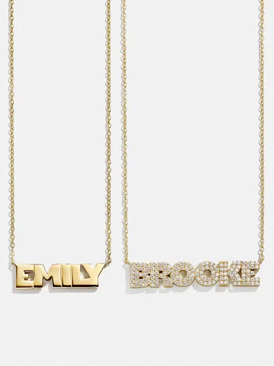 Baublebar 18k Gold Custom Nameplate Necklace