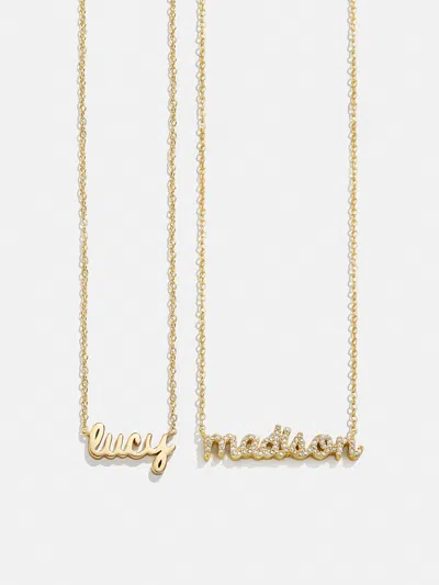 Baublebar 18k Gold Custom Nameplate Necklace
