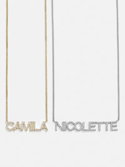 Baublebar 18k Gold Custom Nameplate Necklace In Multi
