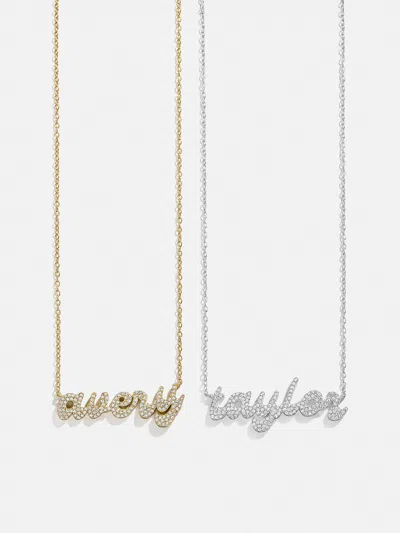 Baublebar 18k Gold Custom Nameplate Necklace In Multi