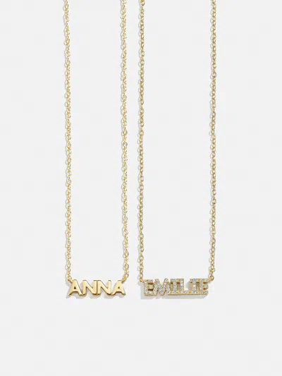 Baublebar 18k Gold Custom Nameplate Necklace In Multi