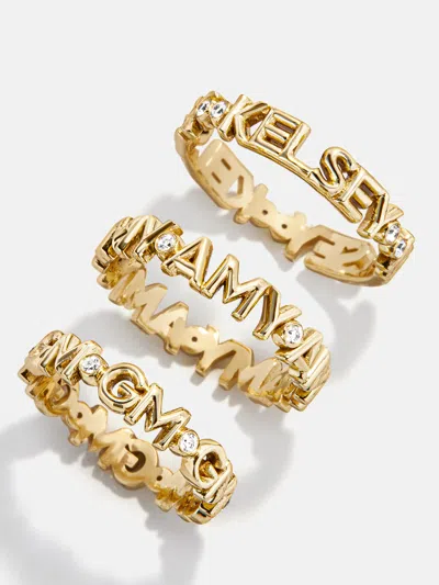 Baublebar 18k Gold Custom Nameplate Ring