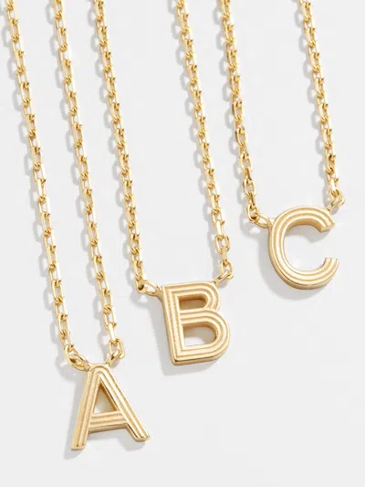 Baublebar 18k Gold Etched Initial Necklace