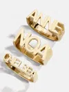 Baublebar 18k Gold Fineline Custom Nameplate Ring In Gold