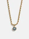 Baublebar 18k Gold Florence Birthstone Necklace In Gold
