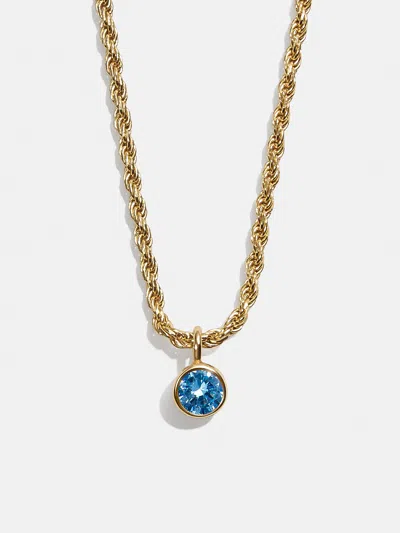 Baublebar 18k Gold Florence Birthstone Necklace In Blue