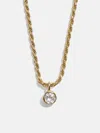 Baublebar 18k Gold Florence Birthstone Necklace In White