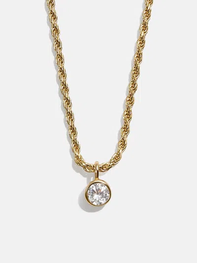 Baublebar 18k Gold Florence Birthstone Necklace In White